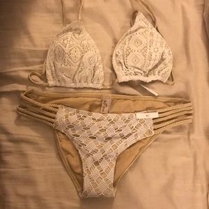 Luli Fama crochet bikini set